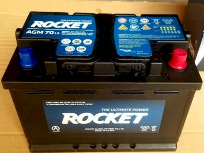 Ắc quy Rocket AGM L3 - STAR STOP (12V-70AH)