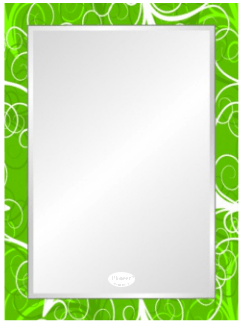 Gương nhà tắm khung hoa văn sơn màu Pioneer 45x60cm - PE139A