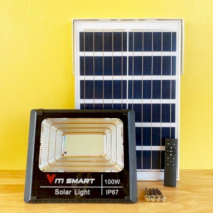 Đèn pha Led năng lượng mặt trời 100W - Viti Smart