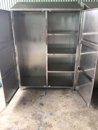 tủ bếp inox 2 cửa 5 ngăn Hải Minh A15