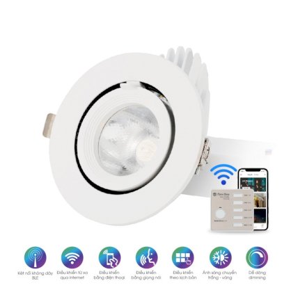 Đèn Led Downlight đổi màu 80/12W (A36) AT18.BLE 80/12W (A36) Rạng Đông