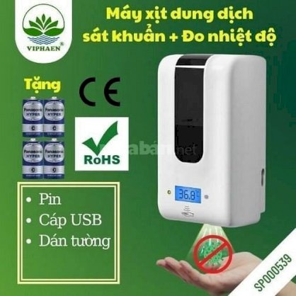 Máy đo nhiệt độ kết hợp xịt rửa tay tự động Viphaen SP000539