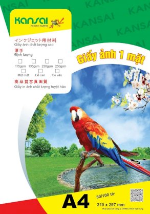 Giấy in ảnh 1 mặt Kansai khổ A4