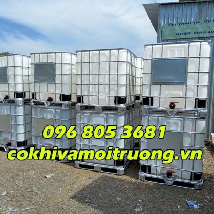 bồn nhựa vuông cũ dung tích 1000l