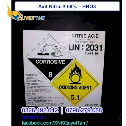 Axit Nitric ≥ 68% – HNO3 (dạng Can, Hàn Quốc)