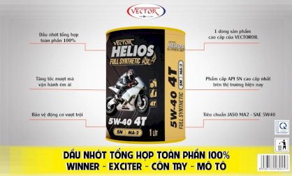 DẦU ĐỘNG CƠ 4T VECTOR HELIOS Full Synthetic 5W40