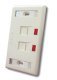 AMP Decorator Faceplate Kit 1-Port Shutter White with Label 2-1427030-2 - Ảnh 1