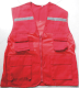 Áo gile vải kaki đỏ L1 phối lưới nhỏ P130 - Ảnh 1