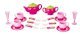 Deluxe Pink Tea Set for Kids with Tea Pots, Cups, Dishes and Kitchen Utensils (18 pcs) - Ảnh 1