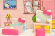 Hello Kitty Miniature Toy "My House" Garden Living Room Bathroom Bedroom - Ảnh 1