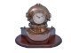 Antique Brass Divers Helmet Clock on Wood Base 12" - Divers Helmet - Ảnh 1