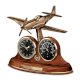 Tabletop Clock: P-51 Mustang 70th Anniversary Thermometer Tabletop Clock by The Bradford Exchange - Ảnh 1