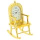 Miniature Gold Plated Metal Rocking Chair Novelty Collectors Clock IMP99 - Ảnh 1