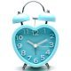 Deedo Sweep Quiet Bedside Westclox Big Ben Twin Bell Battery Quartz Heart-shaped Alarm Clock (Blue) - Ảnh 1
