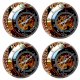 Steampunk Clock Work Pocket Watch Round Coaster (4 Piece) Set Fabric Rubber 5 Inch Size MSD Coaster Cup Mug Can Water Bottle Drink Coasters Stain Resistance Collector Kit Kitchen Table Top Desk - Ảnh 1