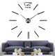 Real Brand Home Decor Living Room Quartz Watch Big Digital Wall Clock Modern Design Large Clocks (Black) - Ảnh 1