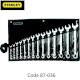 Bộ cờ lê đầu tròng, đầu mở 14 chiếc (từ 8 - 24mm) Stanley 87-036