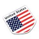Logo biểu tượng lá cờ Mỹ dán trang trí xe - Ảnh 1