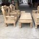 Bộ bàn ghế voi ma mút gỗ cẩm vàng - Ảnh 1