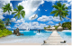Tranh gạch men 3D phong cảnh bãi biển xanh mát (1.2x1.8m) - Ảnh 1