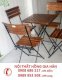 Bộ ghế gỗ cafe HGH  228 - Ảnh 1