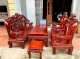 Bộ bàn ghế nghê đỉnh gỗ hương đỏ nam phi - Đồ gỗ Đỗ Mạnh - Ảnh 1