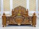 Giường ngủ cổ điển hoàng gia hoa hồng dát vàng Italia 1.8m x 2m GN0610 - Đồ gỗ Sơn Đông - Ảnh 1