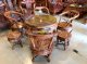 Bộ bàn ghế móc thúng tròn gỗ cẩm lai 7 món BBG234 - Ảnh 1