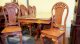 Bộ bàn ăn gõ đỏ 8 ghế, bàn vuông lượn- BBA216GL - Ảnh 1