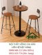Bộ bàn ghế gỗ cafe chân cao có tựa lưng HGH051 - Ảnh 1