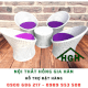 Bộ bàn ghế cafe nhựa giả mây hình trứng cao cấp HGH061 - Ảnh 1