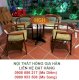 Bộ bàn ghế cafe gỗ cao cấp bọc đệm HGH892 - Ảnh 1