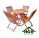 Bàn ghế gỗ cafe chân xếp HGH280 - Ảnh 1