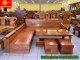 Bộ sofa góc hiện đại gỗ sồi nga 5 món tựa sơn thủy SFG012 - Ảnh 1