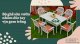Bộ bàn ghế sân vườn nhôm đúc tay vịn gam trắng Hồng Gia Hân Lux004 - Ảnh 1