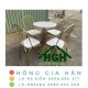 Bộ bàn ghế sắt nghệ thuật bền đẹp Hồng Gia Hân 232 - Ảnh 1