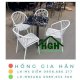 Bộ bàn ghế cafe bằng sắt bền đẹp Hồng Gia Hân 230 - Ảnh 1