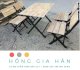 Bàn ghế Hồng Gia Hân_Bàn gỗ khung sắt - Ảnh 1