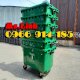 Thùng rác 660l nhựa HDPE xanh lá MKC001