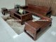 Sofa gỗ Hương xám lau màu gỗ óc chó TP phù hợp phòng khách nhỏ - Ảnh 1