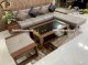 Sofa góc gỗ sồi Nga hàng đẹp, đệm mút Nhật dày 15cm - Ảnh 1