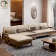 Bộ sofa góc gỗ Sồi phong cách Bắc âu TP551 cho phòng khách nhỏ - Ảnh 1