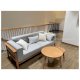 Sofa gỗ hiện đại kết hợp đệm vải cao cấp - Ảnh 1