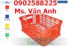 Rổ Nhựa Hs018, Rổ Nhựa, Sóng Nhựa Lớn Có Bánh Xe