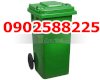 Bán Sỉ Giá Rẻ Thùng Rác 120L Nắp Kín,Thung Rac 240L Màu Xanh Cam,Xe Gom Rác 660L