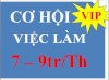 Cơ Hội Việc Làm Thêm 6-7Tr/Tháng Cho Người Đang Thất Nghiệp