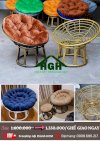 Ghế Papasan Thư Giãn Khung Sắt Hồng Gia Hân H401