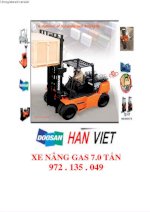 Xe Nang Hang Han Quoc Chao Ban Toan Quoc, Xe Chat Luong Tot, Doosanforklift, Diesel Forklift, Electric Forklift, Gáoline Forklift