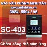 Máy Chấm Công Cảm Ứng Sc403  Kết Hợp Đóng Mở Cửa