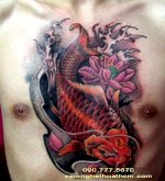 Hình Xăm Cá Chép Hóa Rồng|Koi Fish Tattoo|Hinh Xam Ca Chep Hoa Long 3D